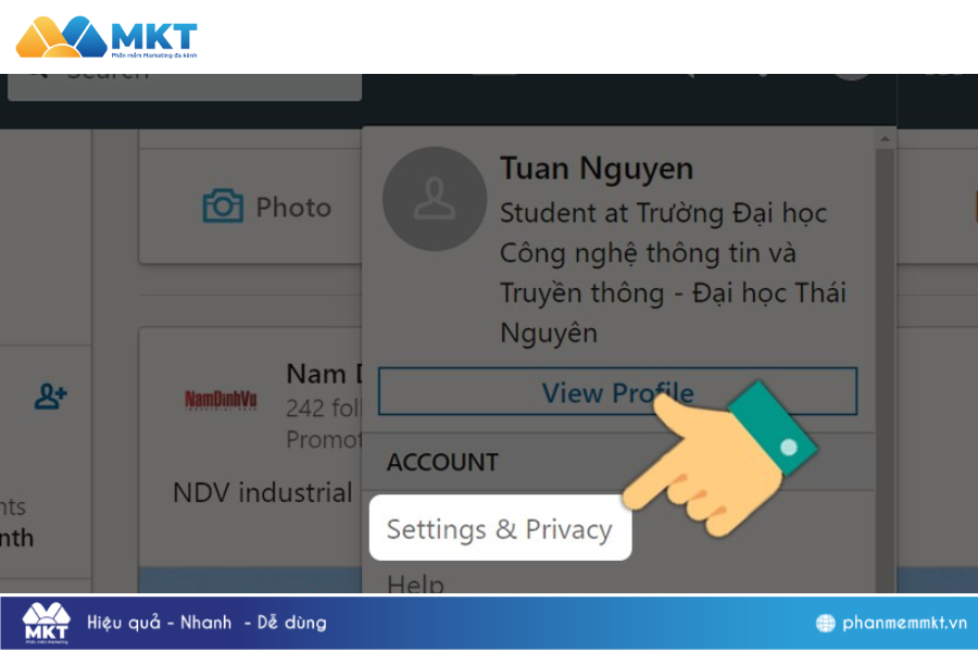 Xóa tài khoản LinkedIn