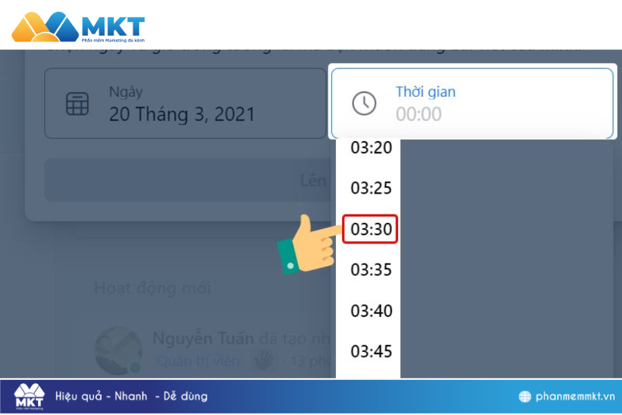 Cách lên lịch đăng bài trên page