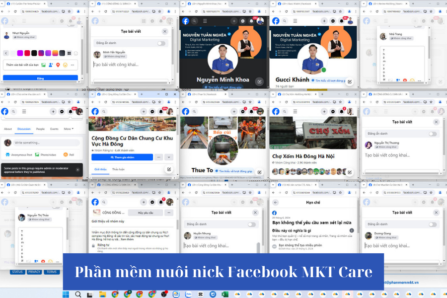 Phần mềm nuôi nick facebook mkt care